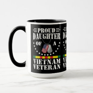 Caneca Filha Orgulhosa De Um Veterano Do Vietnã Presente