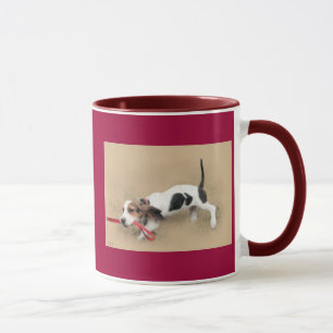 Caneca Filhote de cachorro de Basset Hound do patinete…!