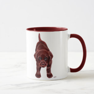 Caneca Filhote de cachorro de Labrador do chocolate