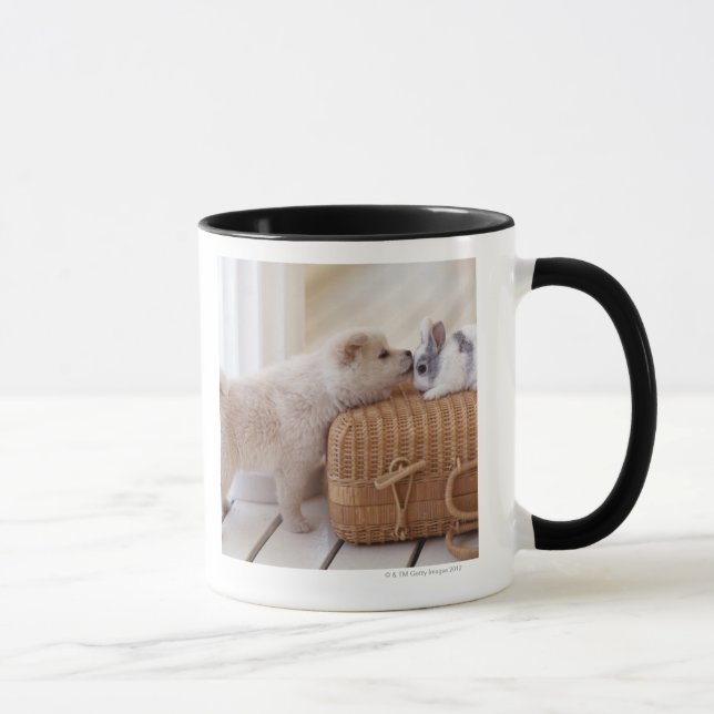 Caneca Filhote de cachorro e coelho (Direita)