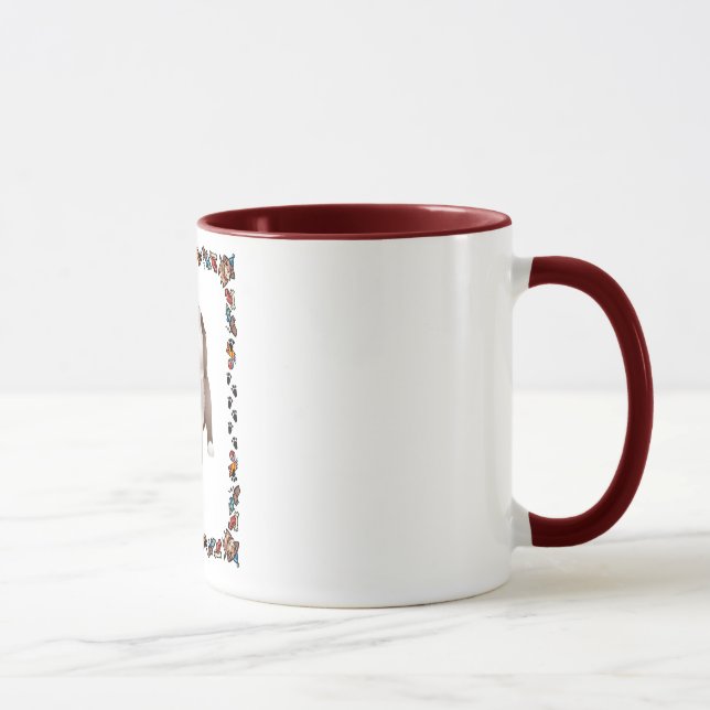 Caneca Filhote de cachorro farpado do Collie (Direita)