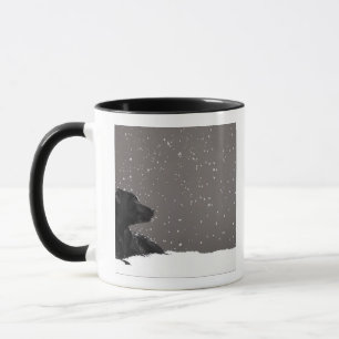 Caneca Filhote de cachorro que encontra-se em flocos de