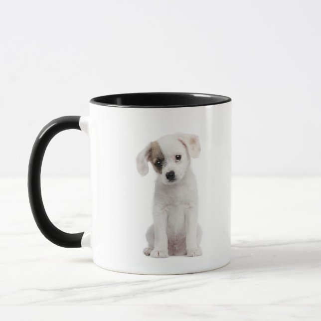 Caneca Filhote de cachorro transversal da raça (2 meses (Esquerda)