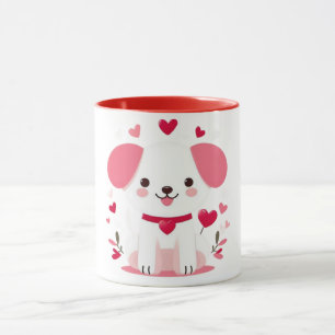 Caneca Filhote de dia de os namorados branco