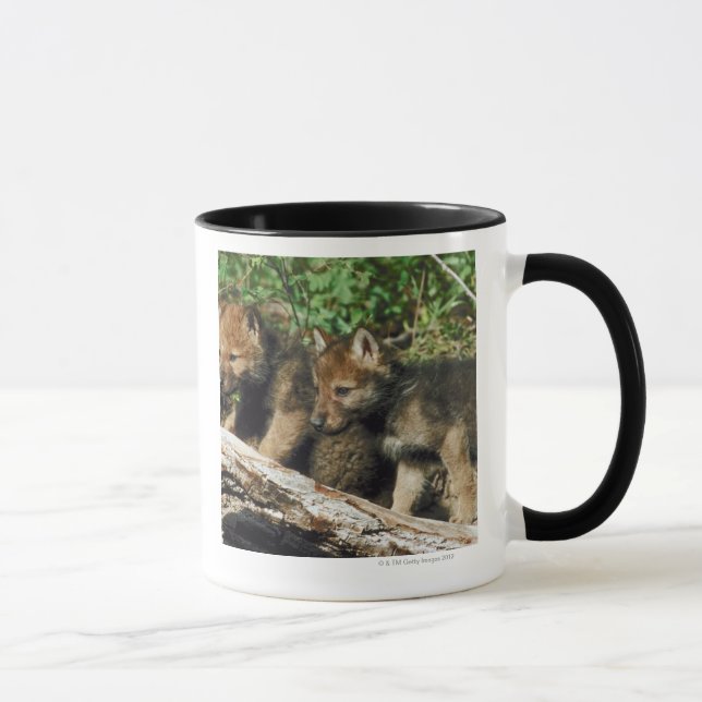 Caneca Filhotes de lobo da madeira (Direita)