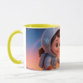 Caneca Fille cosmonaute et petite extraterrestre