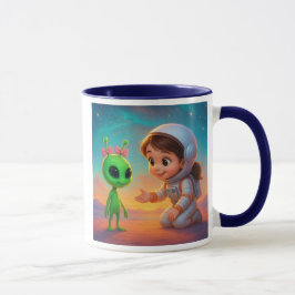 Caneca Fillette et extraterrestre