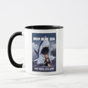 Caneca Filme Tubarão Mar Azul Profundo
