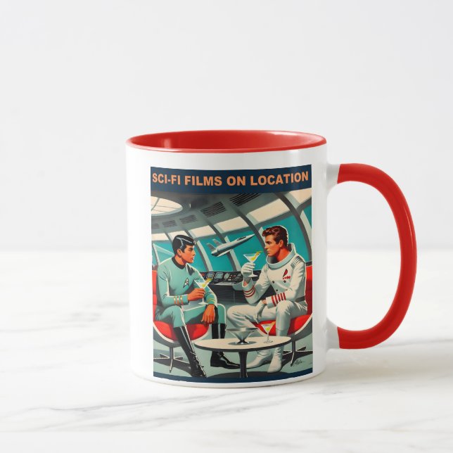 Caneca Filmes Científicos-Fi Do Poster de viagens Espacia (Direita)