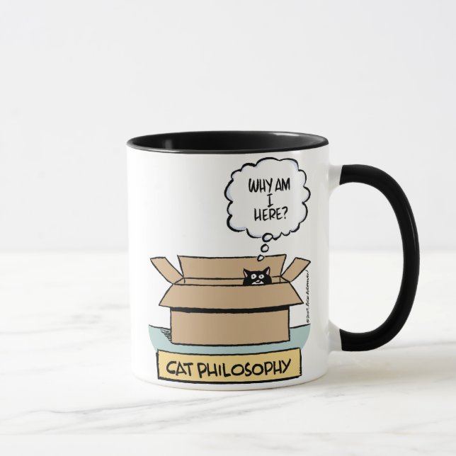 Caneca Filosofia Cat Large Ringer Mug (Direita)