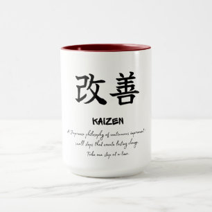 Caneca Filosofia Japonesa Kaizen Café de Mentalidade de C