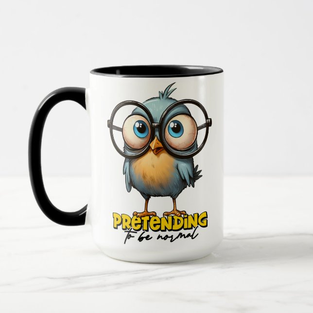 Caneca Fingindo ser um Funny Sparrow normal (Esquerda)