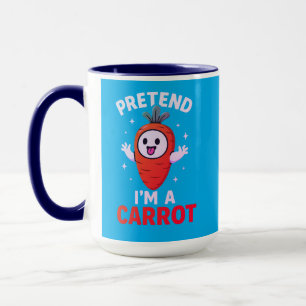 Caneca Fingir que sou um fantasma de cenoura de Vegan no
