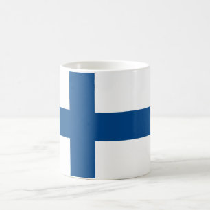 Caneca finlandesa abstrata da bandeira