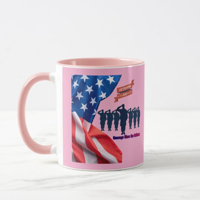 Caneca Fios do orgulho patriota rosa (Esquerda)