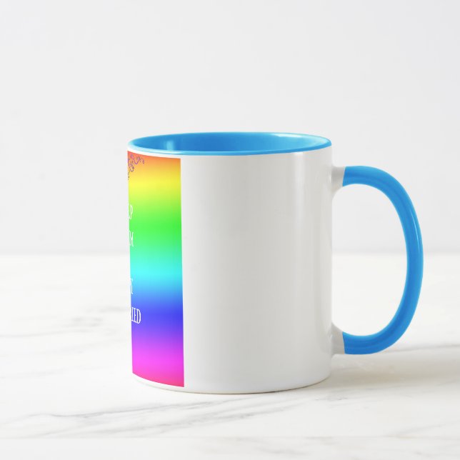 Caneca Fique calmo e fique casado com Black Ringer Mug (Direita)