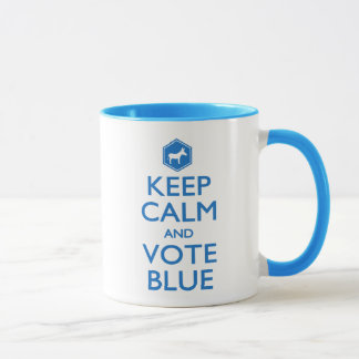 Caneca Fique calmo e vote azul