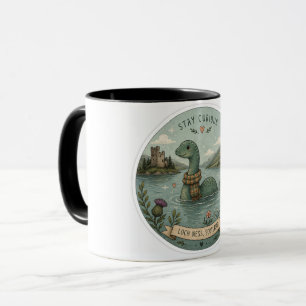 Caneca Fique Curioso Aconchegante Críptido Nessie Monstro
