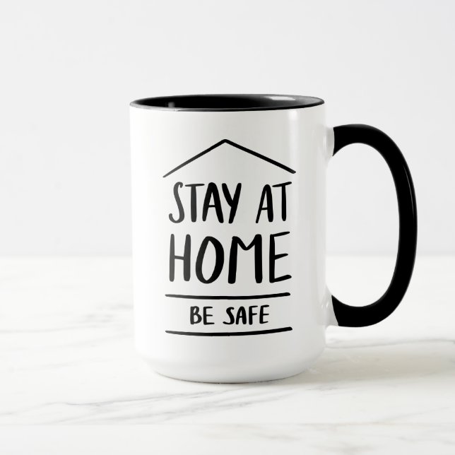 Caneca Fique Em Casa Fique Seguro (Direita)