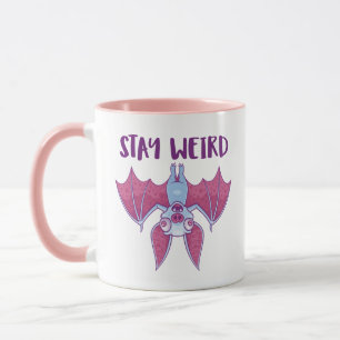 Caneca Fique Estranho Cartoon de Morcego Vampiro Albino E
