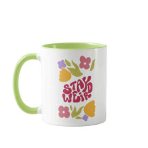Fique estranho, Floral Mug
