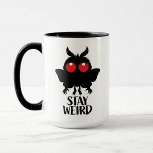 Caneca Fique Estranho Mothman Criptídeo Sinistro Fofo