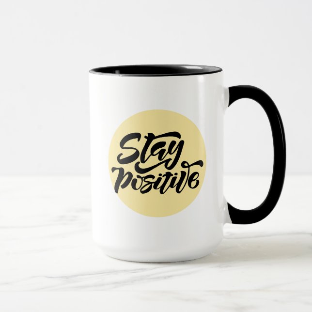 Caneca Fique Positivo Amarelo (Direita)