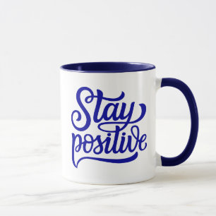 Caneca Fique Positivo Azul