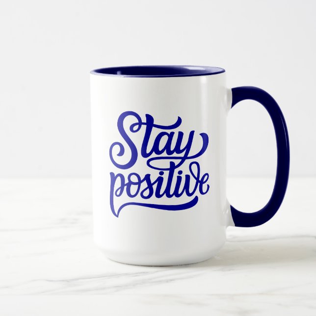 Caneca Fique Positivo Azul (Direita)