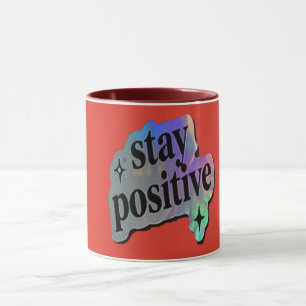 Caneca Fique Positivo Citação Motivacional