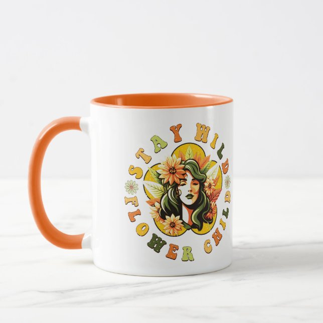 Caneca Fique Selvagem, Flor, Coffee Mug (Esquerda)