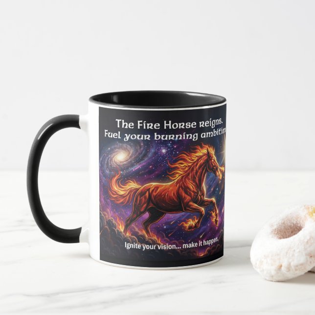 Caneca Fire Horse "Burning Ambition" (Com Donut)