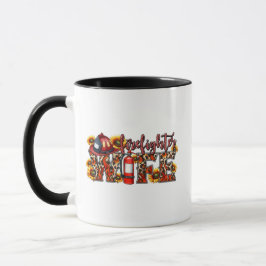Caneca Firefighter WIFE – Sunflower Leopard Flame Print w