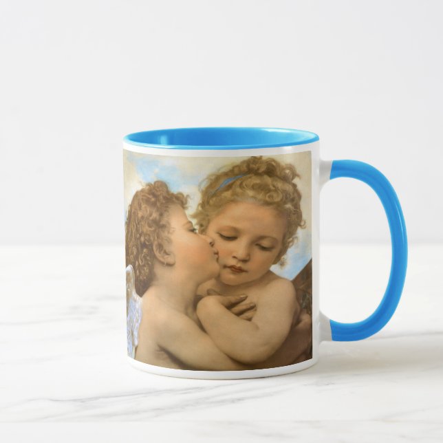 Caneca First Kiss (detalhe de anjo), de Bouguereau (Direita)