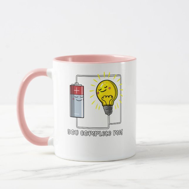 Caneca Física de ciência Você me completa Piada engraçada (Esquerda)