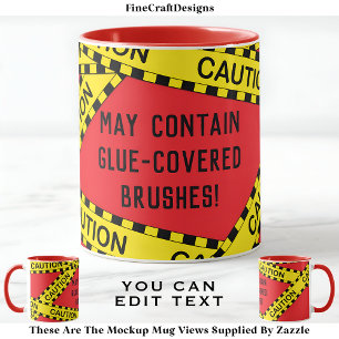 Caneca Fita adesiva da polícia Decoupage Personalizado BY