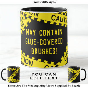 Caneca Fita adesiva policial Decoupage personalizado BY01