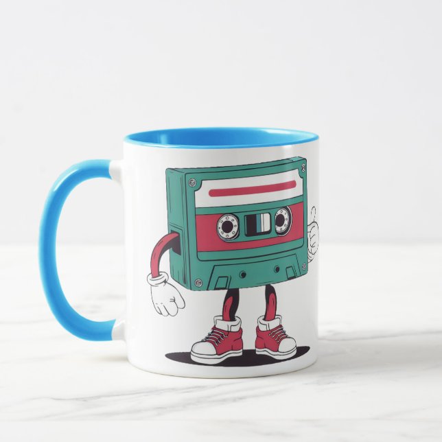 Caneca Fita de cassete retrô. (Esquerda)