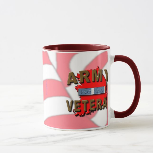Caneca Fita do serviço do veterano de Guerra da Coreia, (Direita)