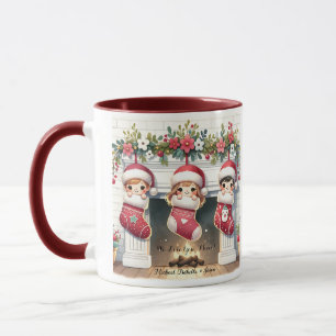 Caneca Fita Mimi De Natal Bonita Com Nomes De Netos