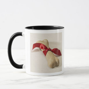 Caneca Fita vermelha amarrada ao deleite do cão