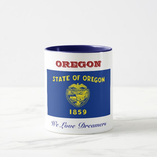 Caneca Flag of Oregon (Centro)