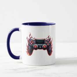 Caneca Flaming Game Controller para Gamers de Console