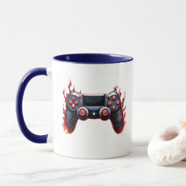 Caneca Flaming Game Controller para Gamers de Console