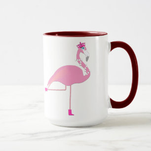 Caneca Flamingo Black 15 oz Ringer Mug