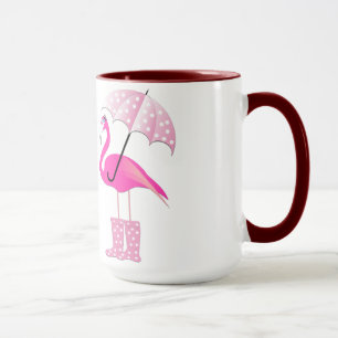 Caneca Flamingo Black 15 oz Ringer Mug