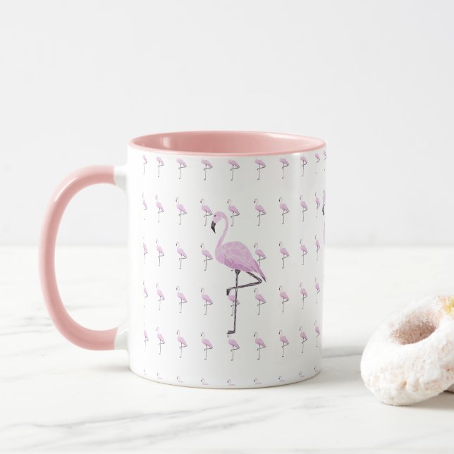 Caneca Flamingo de vidro - Glass Flamingo (Com Donut)
