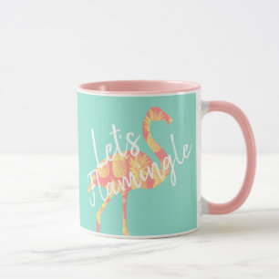 Caneca Flamingo e ananás tropicais de Vamos