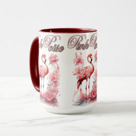 Caneca Flamingo Expressivo | Aquarela e Arte Floral