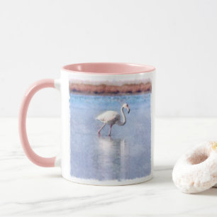 Caneca Flamingo Grace E Beauty Watercolor